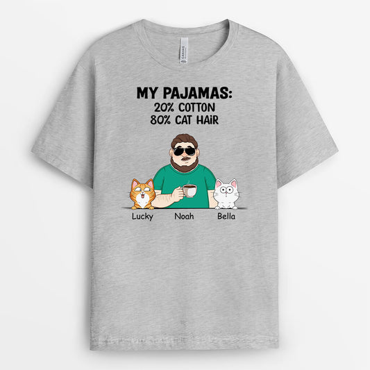 2735AUK2 my shirt 20_ cottton 80_ cat hair  personalised presents for cat lovers