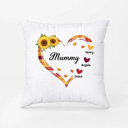 2765PUK2 grandma sunflower pillow  personalised gifts for autumn