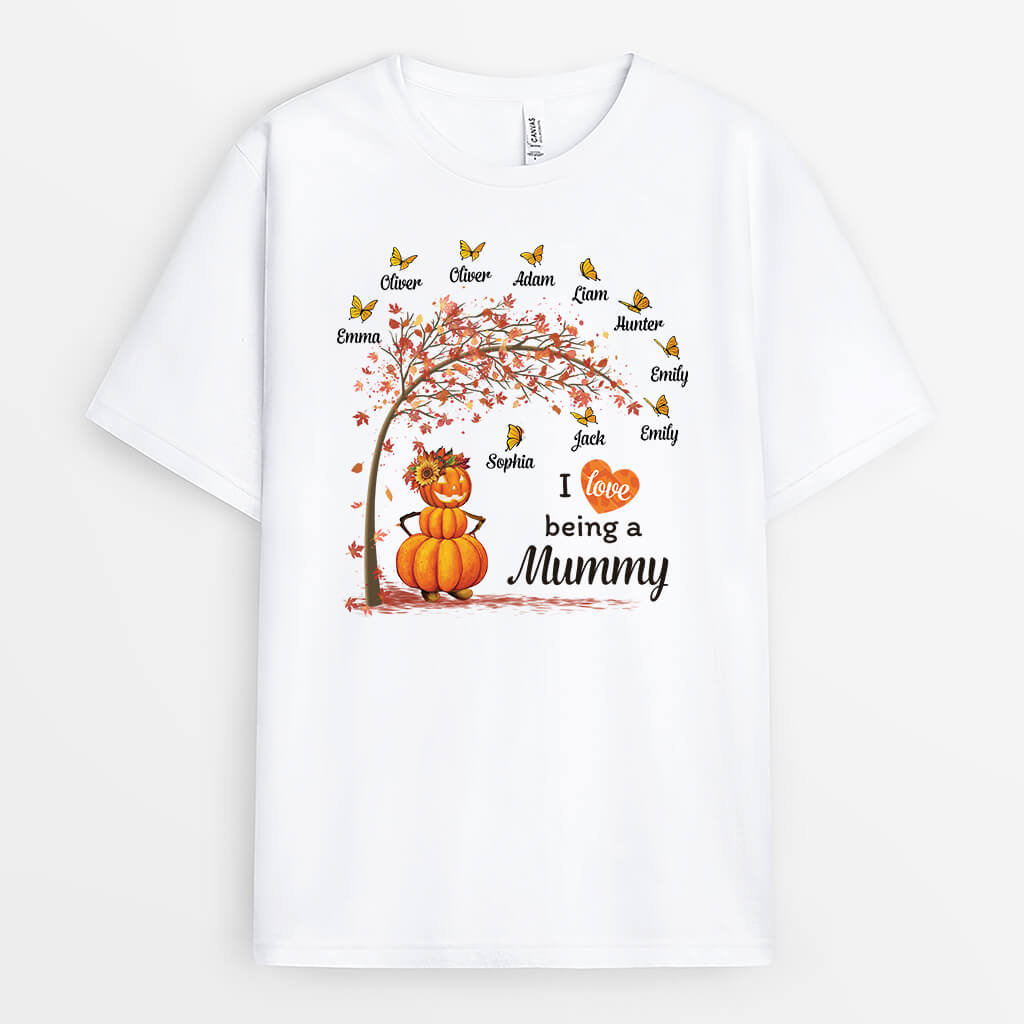 2773AUK1 i love being a mummy t shirt  custom autumnal gifts