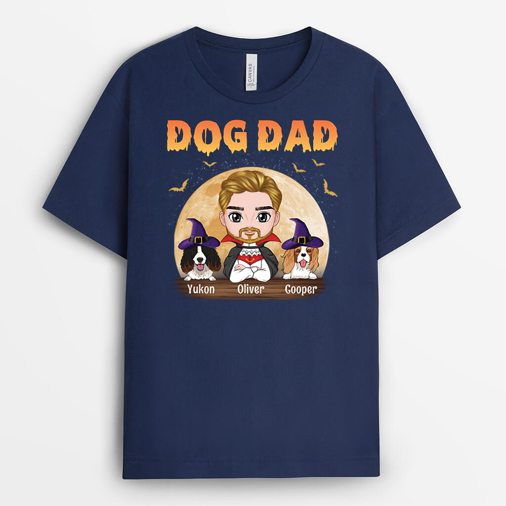 Personalised Dog Dad T-Shirt on Halloween