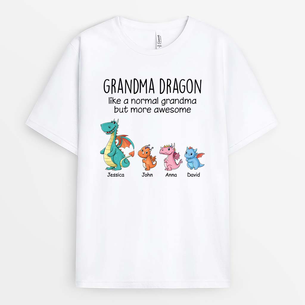 2783AUK1 mama grandma dragon  personalised t shirt uk_820f0447 2528 46f7 92af 3c283066203b