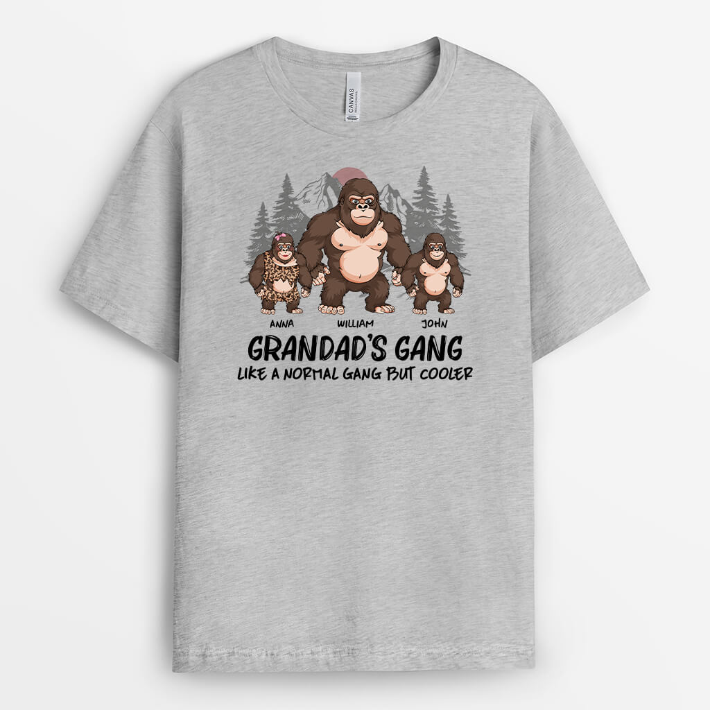 Personalised Grandad's Gang Monkey T-Shirt