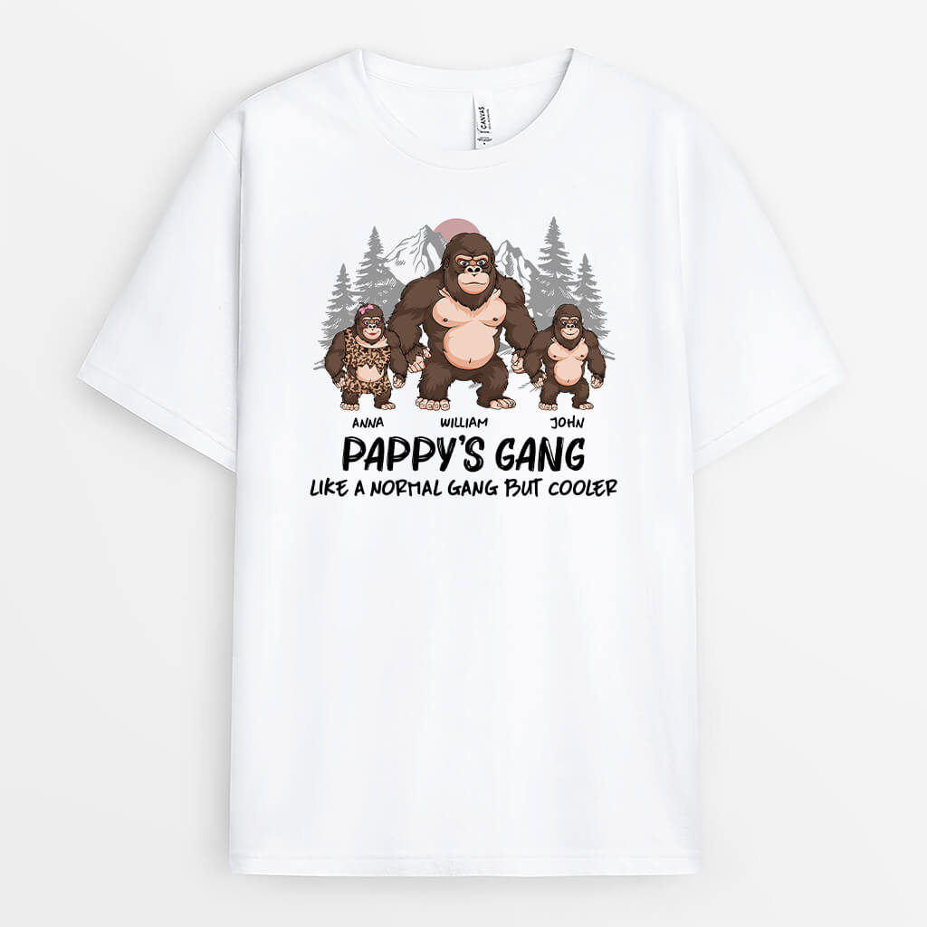 Personalised Grandad's Gang Monkey T-Shirt