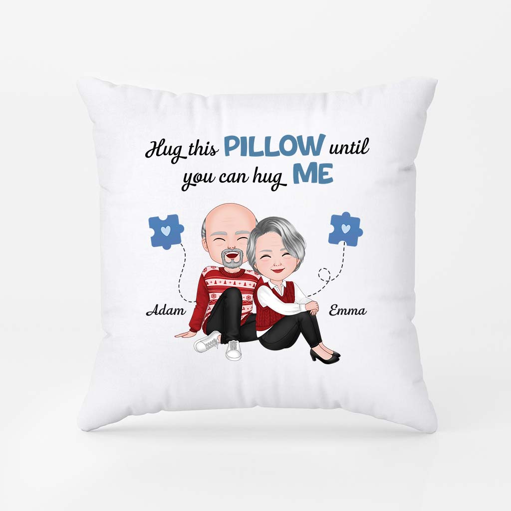 Personalised Hug This Pillow Until For Couple