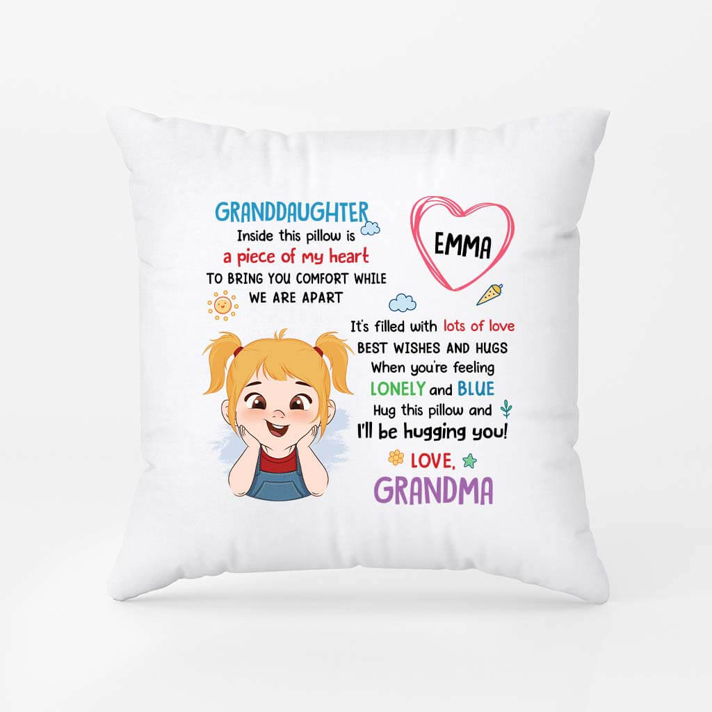 2867PUK2 grandson love grandma pillow  personalised gifts for grandma