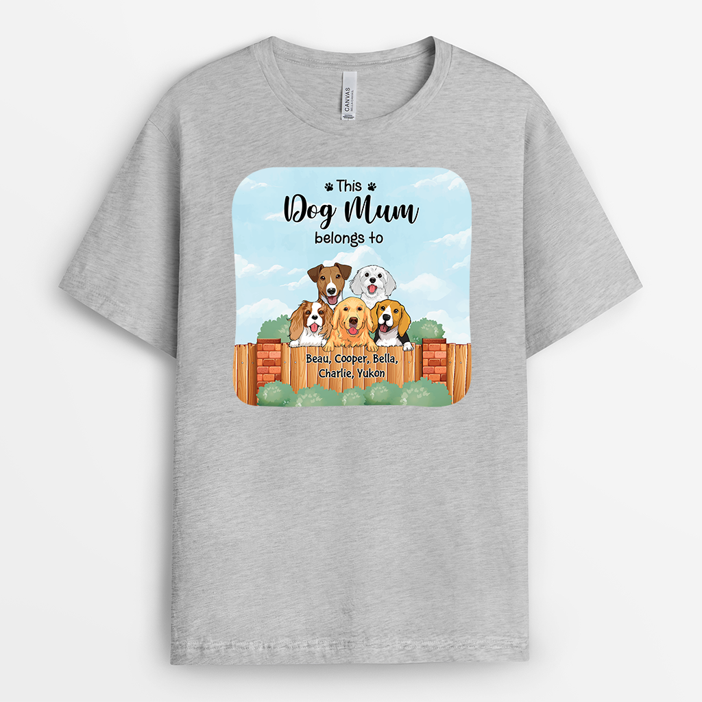 2875AUS2 this dog dad belongs to t shirt  personalised present idea for dog owners