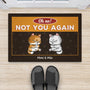 2891DUK2 oh no_ not you again  funny personalised cat doormat uk