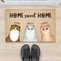 2916DUK2 home sweet home doorma  personalised gift ideas for cat lovers