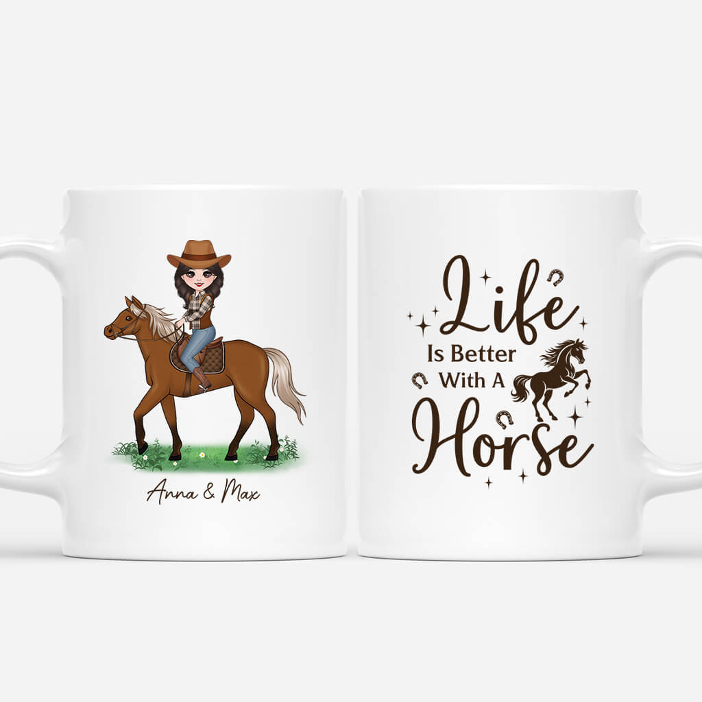 Personalised Life Is Better With A Horse Mug