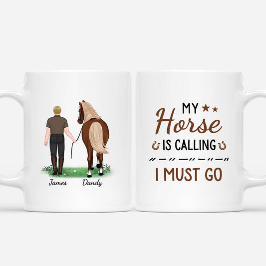 2944MUK1 my horse is calling i must go mug  custom gifts for men