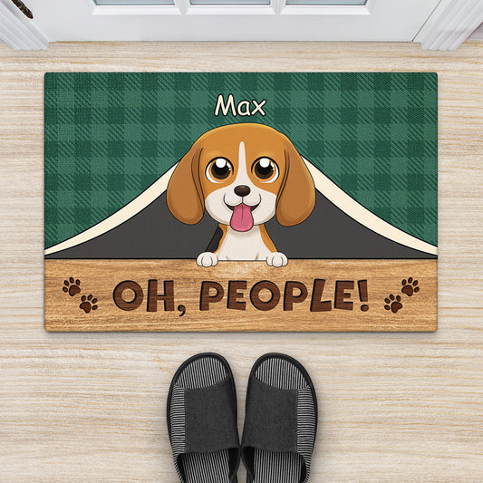 2954DUS2 oh people doormat  personalised gifts for dog owners
