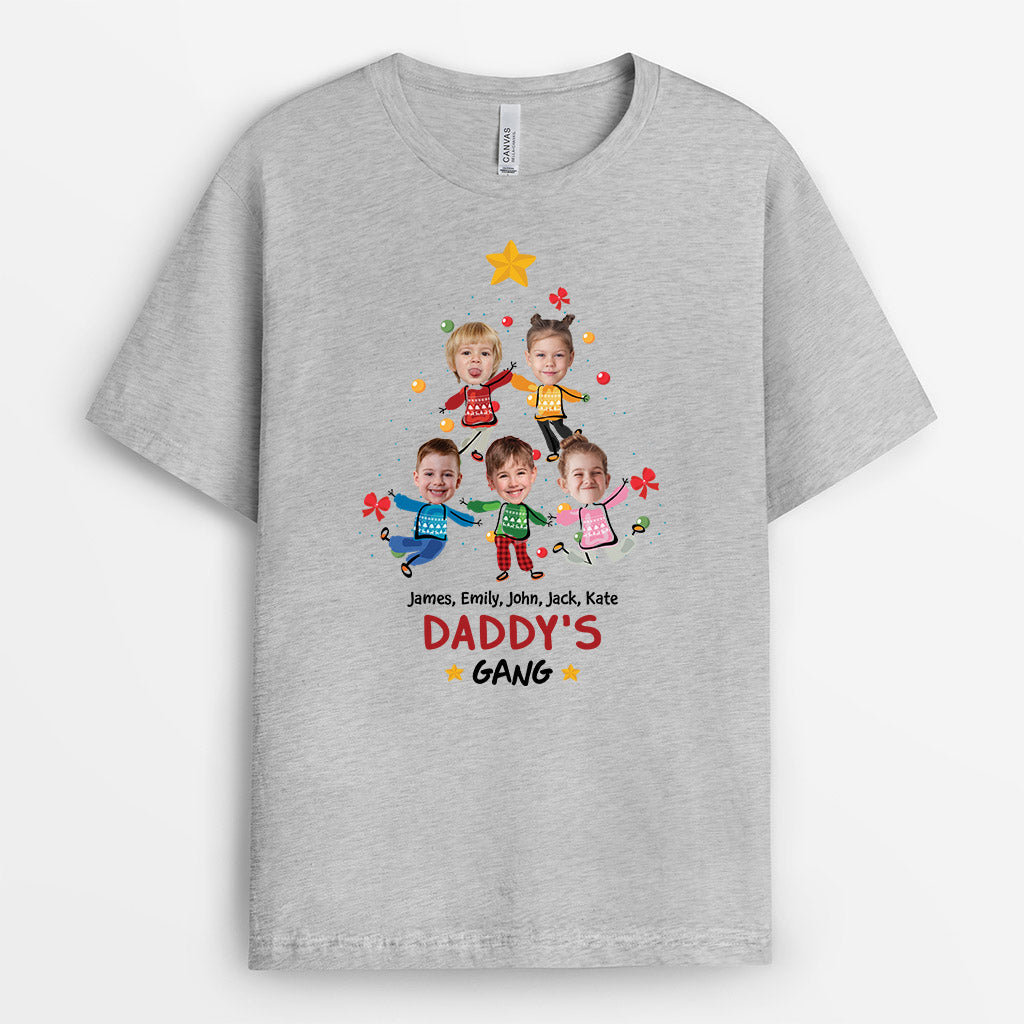2964AUK2 grandmas gang christmas  personalised t shirt for grandma