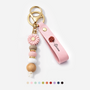 2966MUK1 personalised uv printed daisy beaded keyring with flower for her 2966mj8f5a