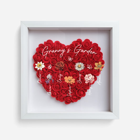 2966OUK1 personalised grannys garden flower shadow box for mumgrandma 2966o8v5a_1