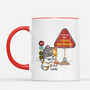 2967MUK1 please keep your distance  personalised mug for cat lovers funny