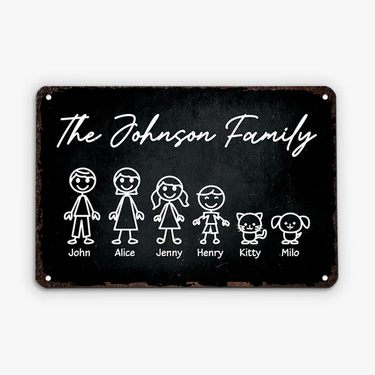 2994EUK2 black white the smith family metal sign  personalised gifts for parents_02e3ca50 e466 4dd4 891a 5ac39d7e5bfd