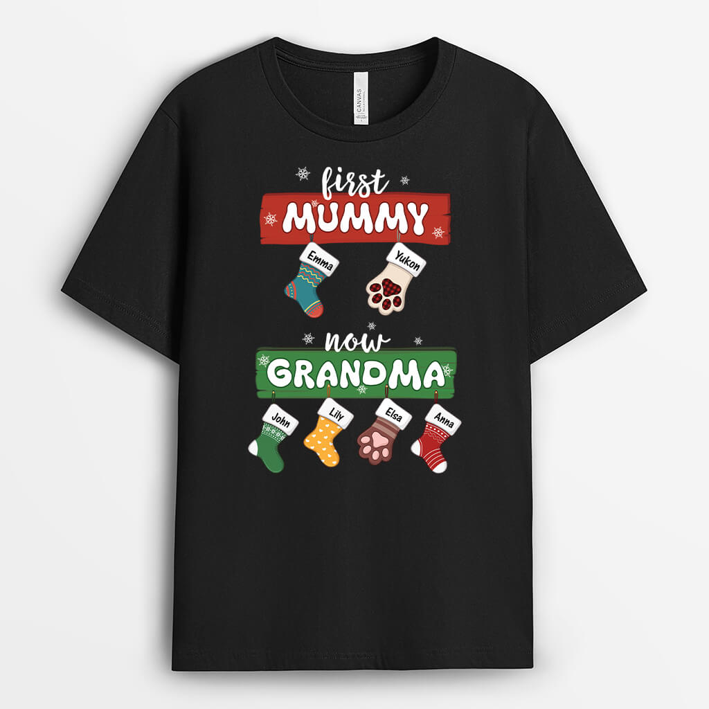 Personalised First Mummy Now Grandma T-Shirt