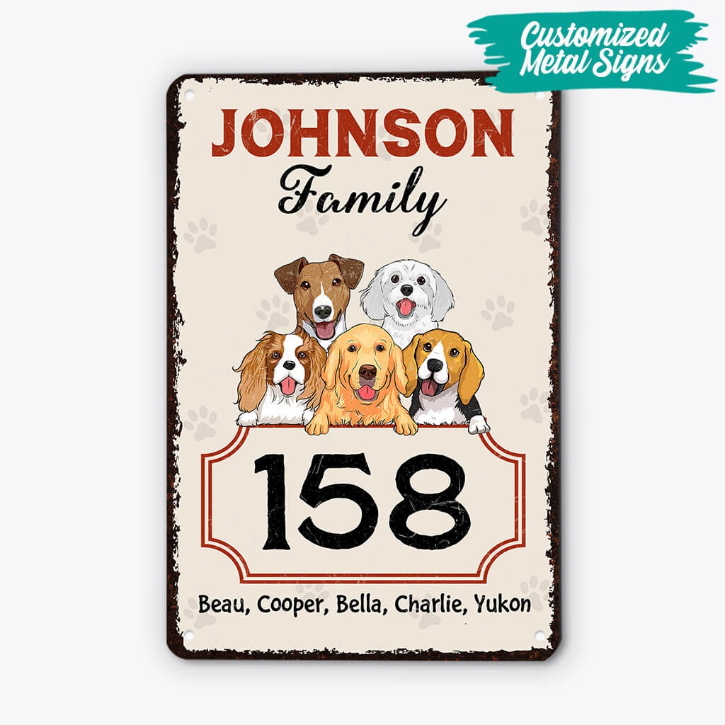 3002EUK2 family bernard metal sign  personalised gift ideas for dog lovers_979c8a2e 82a4 4e2a 8628 ce28b71883df