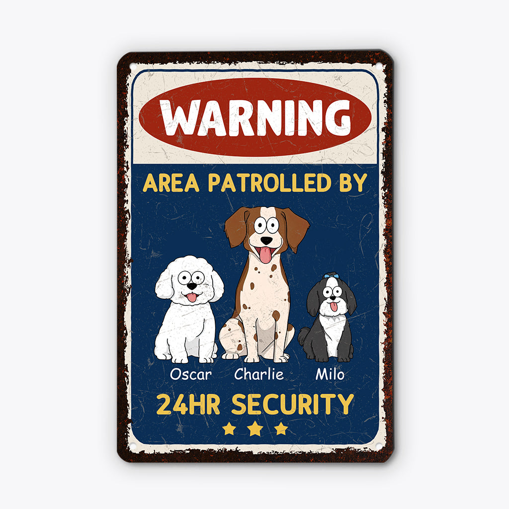3005EUK2 personalised metal dog warning signs_ for dog owners 3005e6p3c