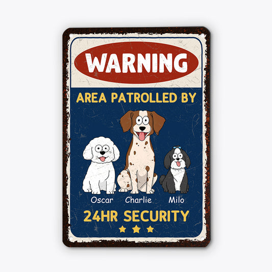 3005EUK2 personalised metal dog warning signs_ for dog owners 3005e6p3c