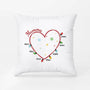 3017PUK2 grandma floral heart christmas  customised pillow for grandma