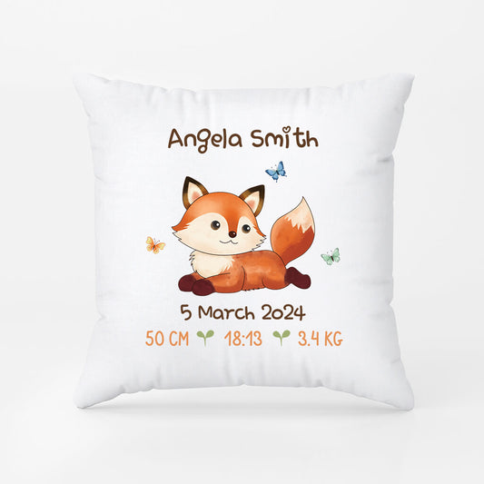 3019PUK_ fox pillow  personalised gift ideas for kids