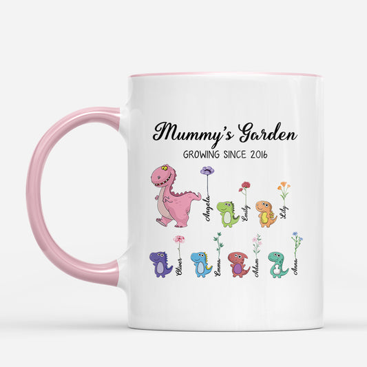 3031MUK2 personalised dinosaur grannys garden mug for grandmamum 3031m8p5a