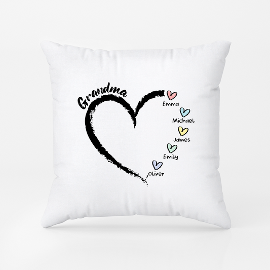 3044PUK1 personalised grandma pillow with grandkids names for grandmamum 3044p8f5a