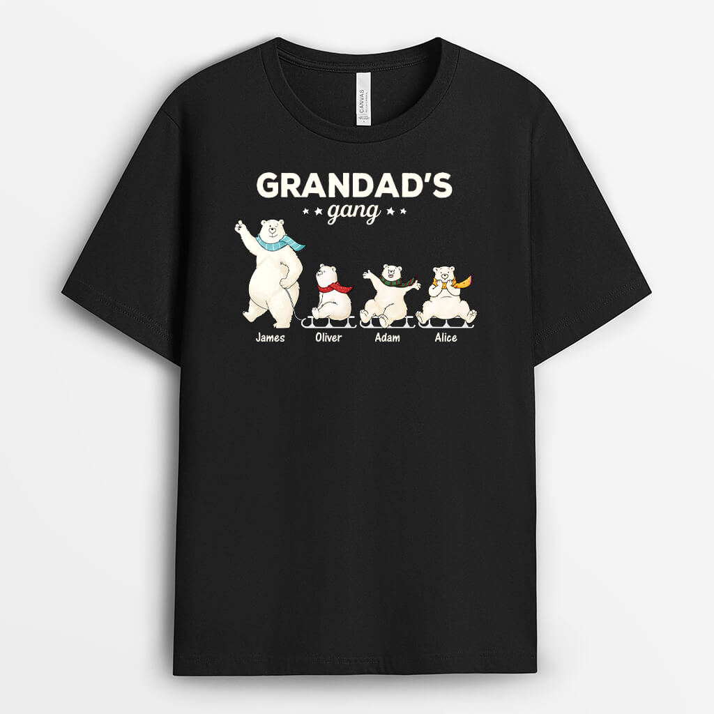 Personalised White Bears Grandad's Gang T-Shirt