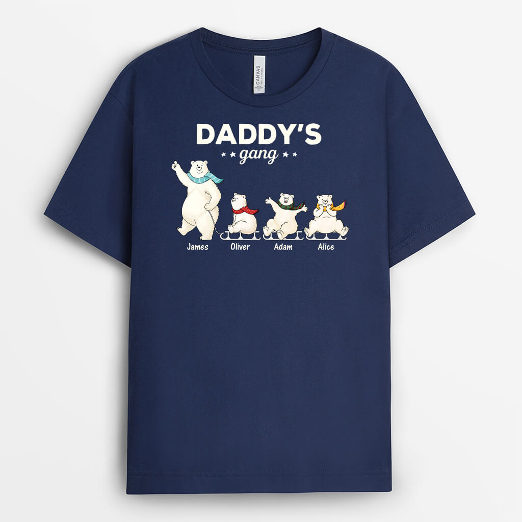 Personalised White Bears Grandad's Gang T-Shirt