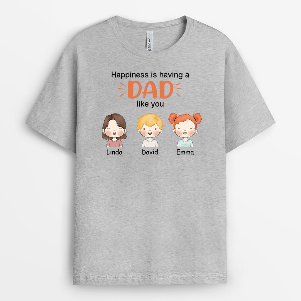 3066AUK2 happiness is having a t shirt  personalised gift ideas for grandma