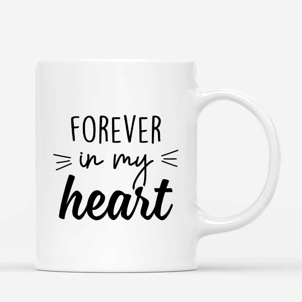 3084MUK3 forever in my heart cat mug  personalised presents for cat lovers