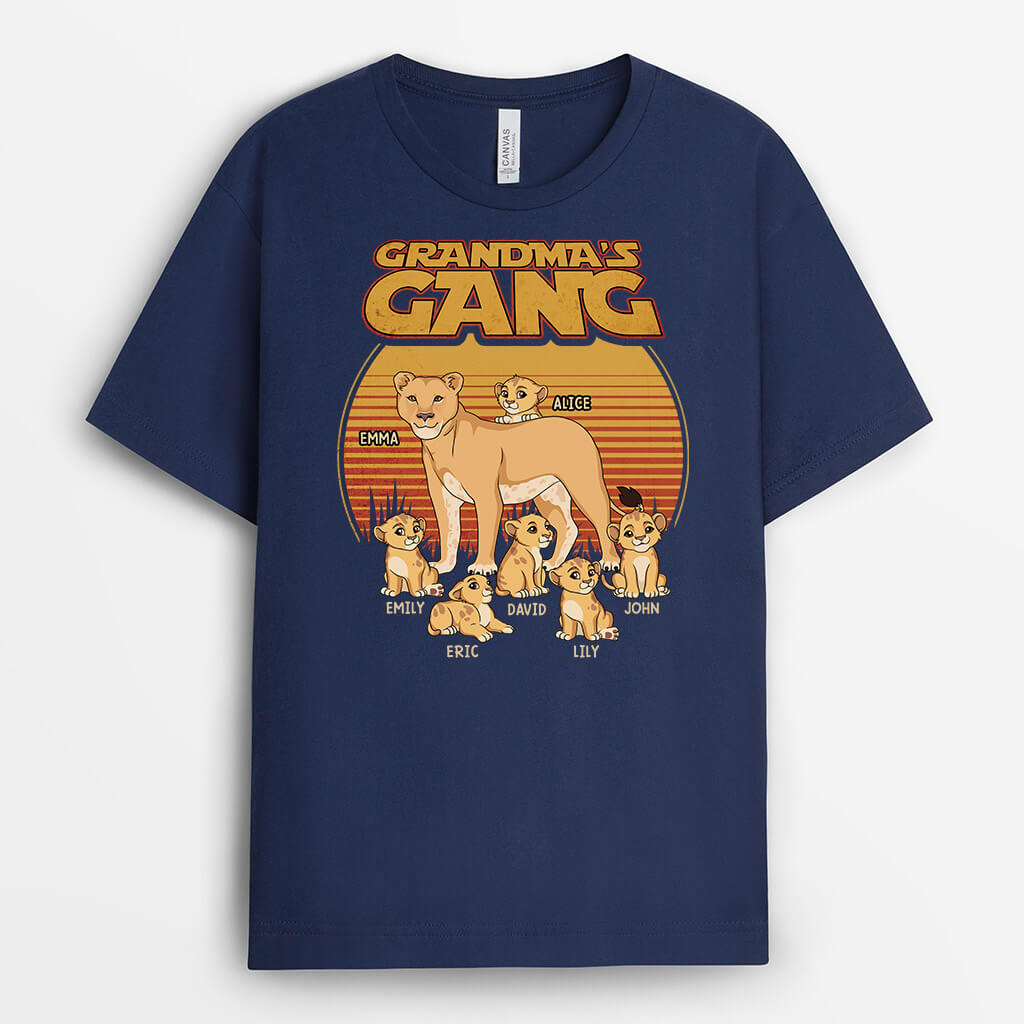 Personalised Lion Grandma's Gang T-Shirt