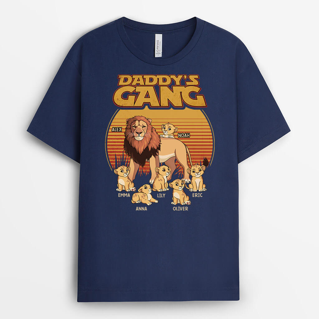 Personalised Lion Grandad's Gang T-Shirt