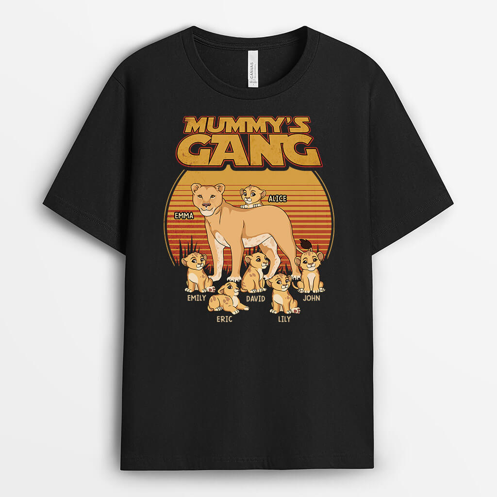 Personalised Lion Grandma's Gang T-Shirt