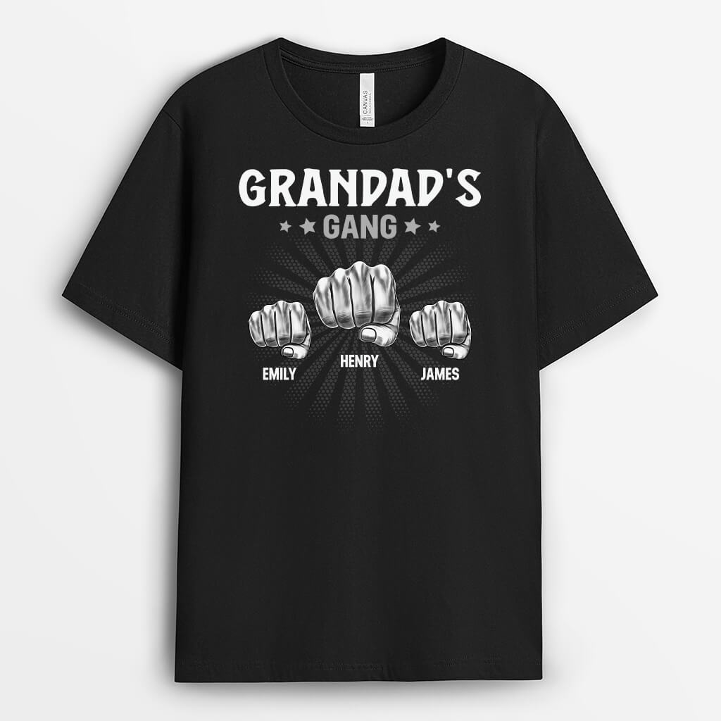 Personalised Grandad's Gang Fists T-shirt