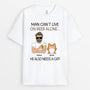 3137AUK2 man cant live on beer alone  personalised gift ideas for cat dad