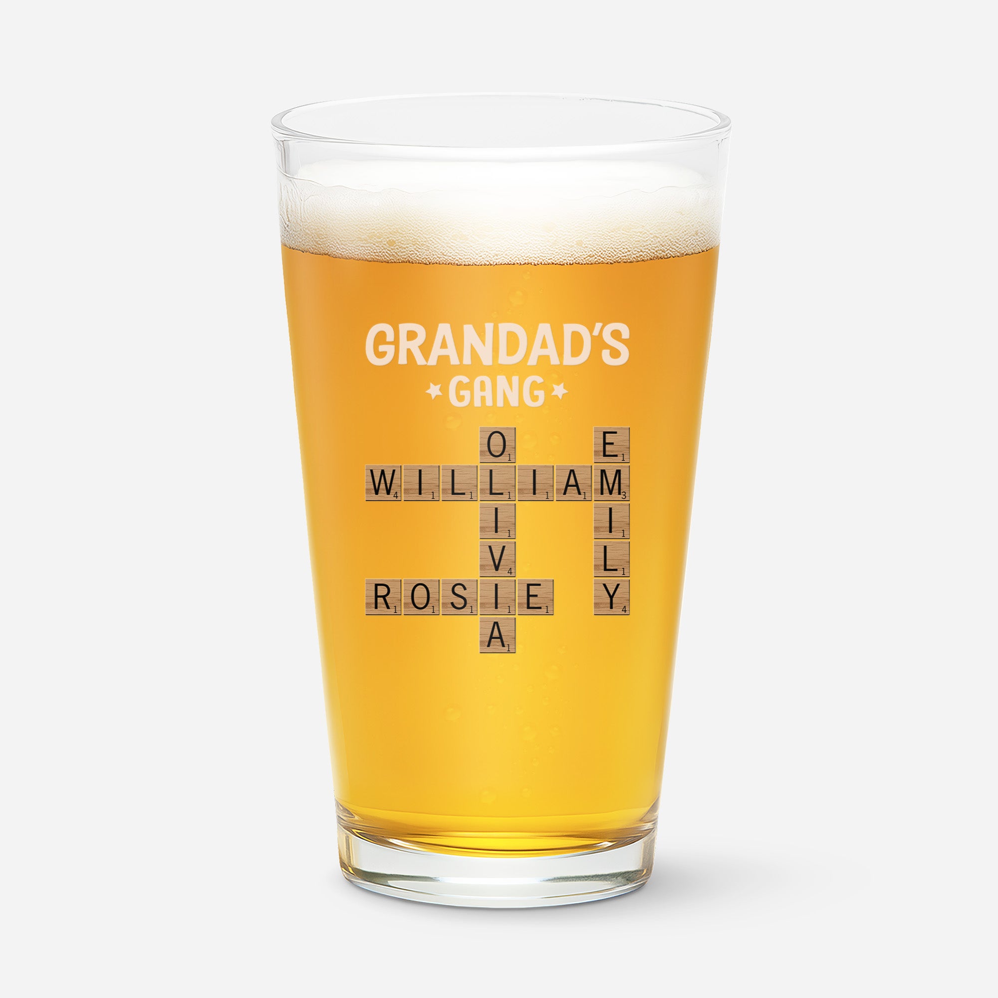 3142IUK2 personalized beer glass crossword gifts for dad 3142IKL5B