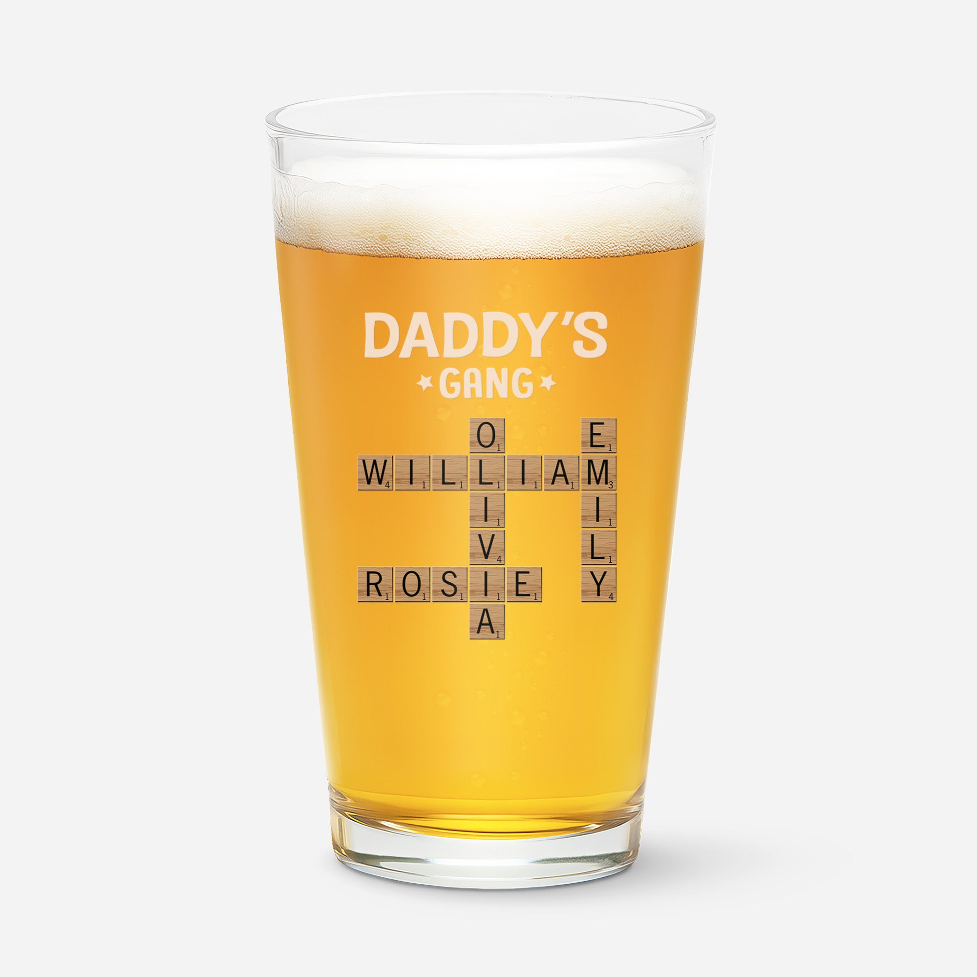 3142IUS1 personalized beer glass crossword gifts for dad 3142IKL5B