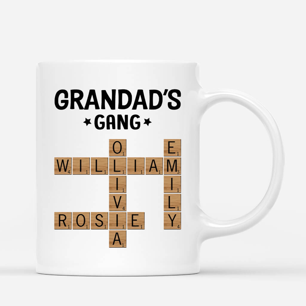 Personalised Grandad Crossword Mug