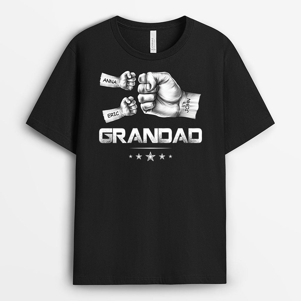 Personalised Fist Bump Grandad T-Shirt