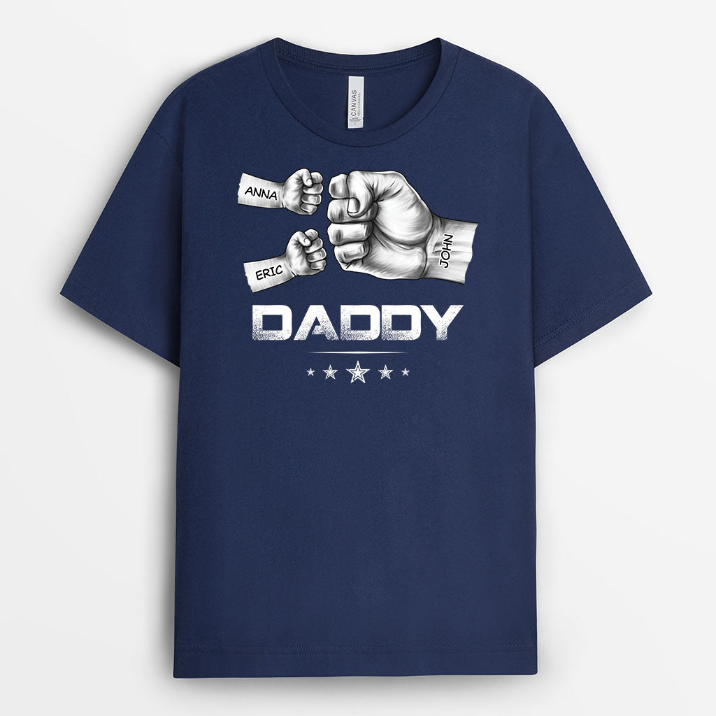 Personalised Fist Bump Grandad T-Shirt