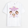 3147AUK1 this grandma mummy belongs to  personalised cute face t shirt for grandma mummy