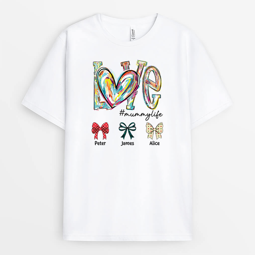 3154AUK2 love _grandmalife t shirt  personalised gifts for grandma