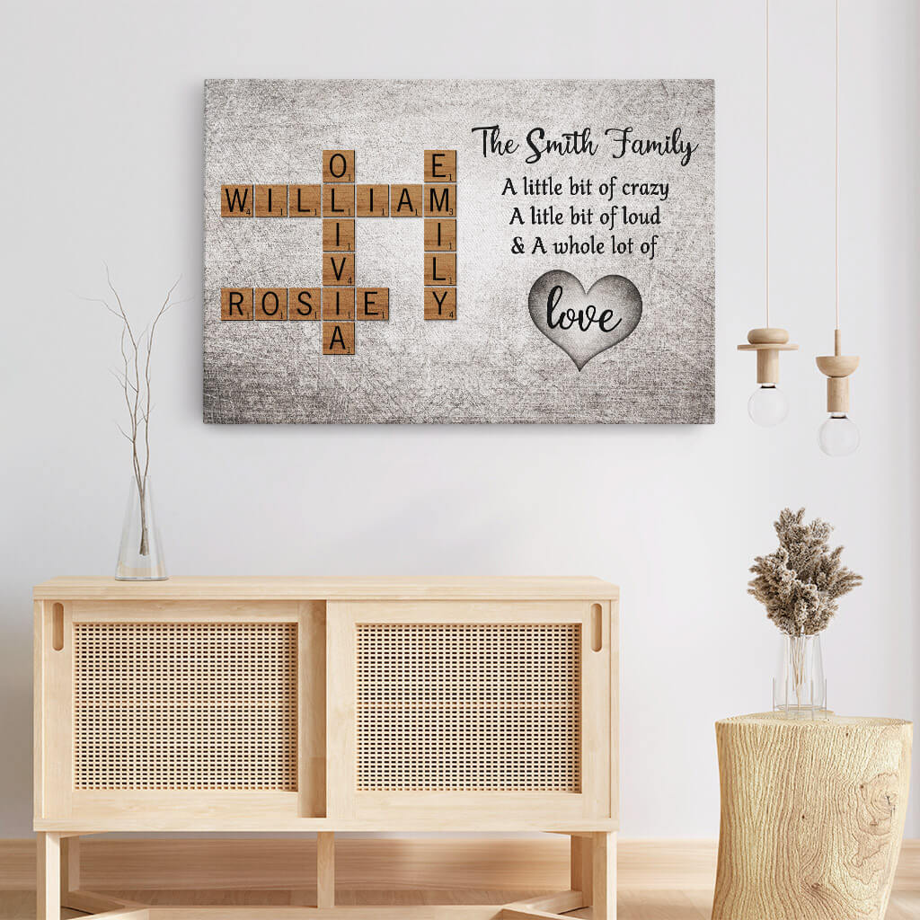 3161CUK3 the smith family canvas  personalised gift ideas for family