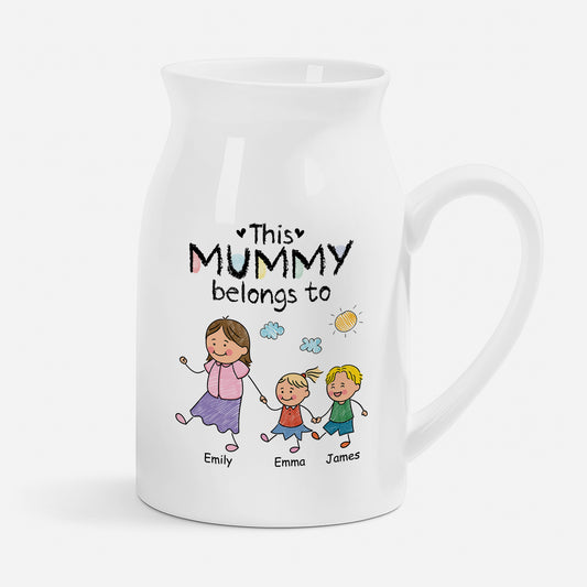 3175OUK1 personalised this mummy belongs to vase for mum dad granny grandad 3175o8p8a