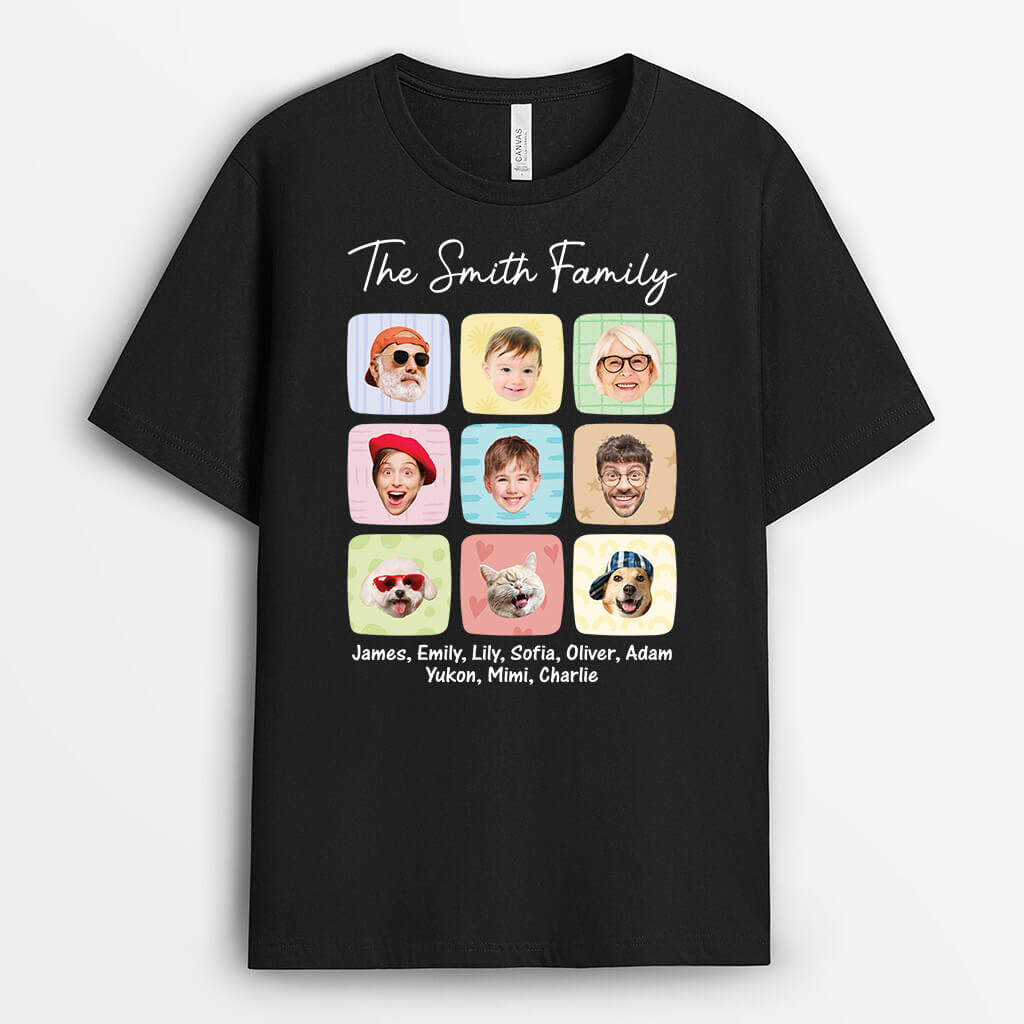 Personalised Face Photos The Smith Family T-Shirt