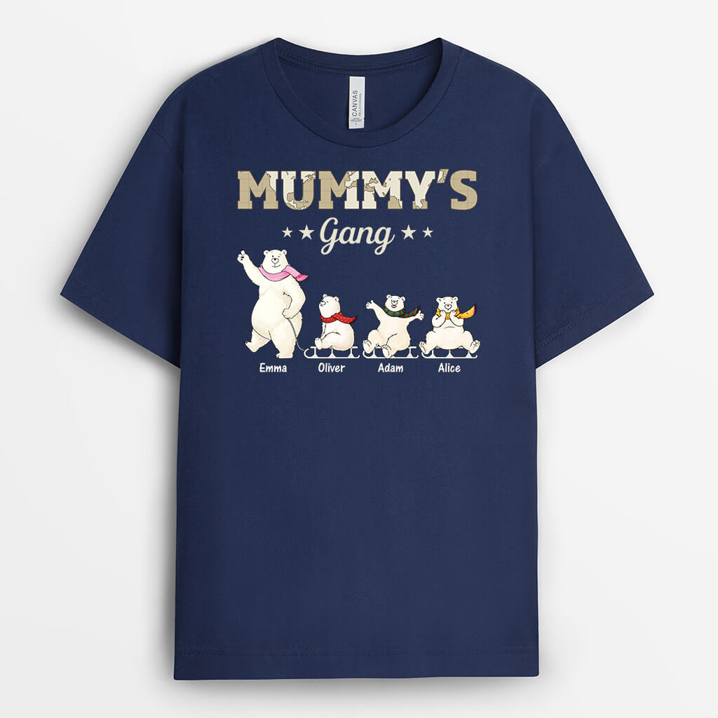 Personalised Black Dancing Bear Grandad's Gang T-Shirt