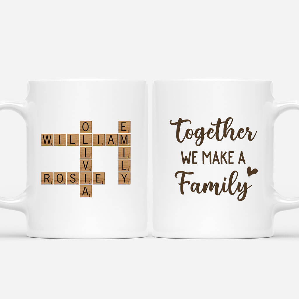 3221MUK1 together we make a family mug  personalised gift ideas for family