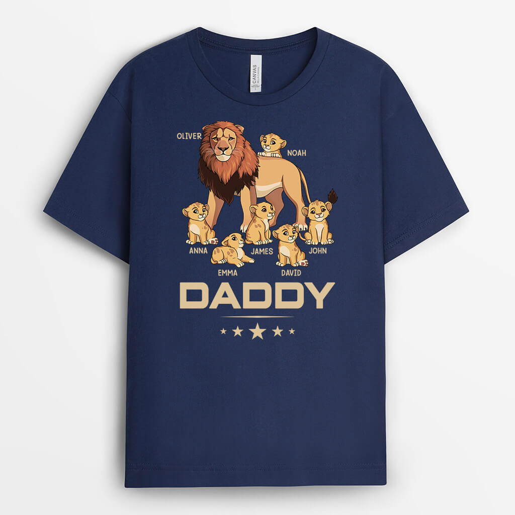 Personalised Grandad And Grandkid Lions T-shirt